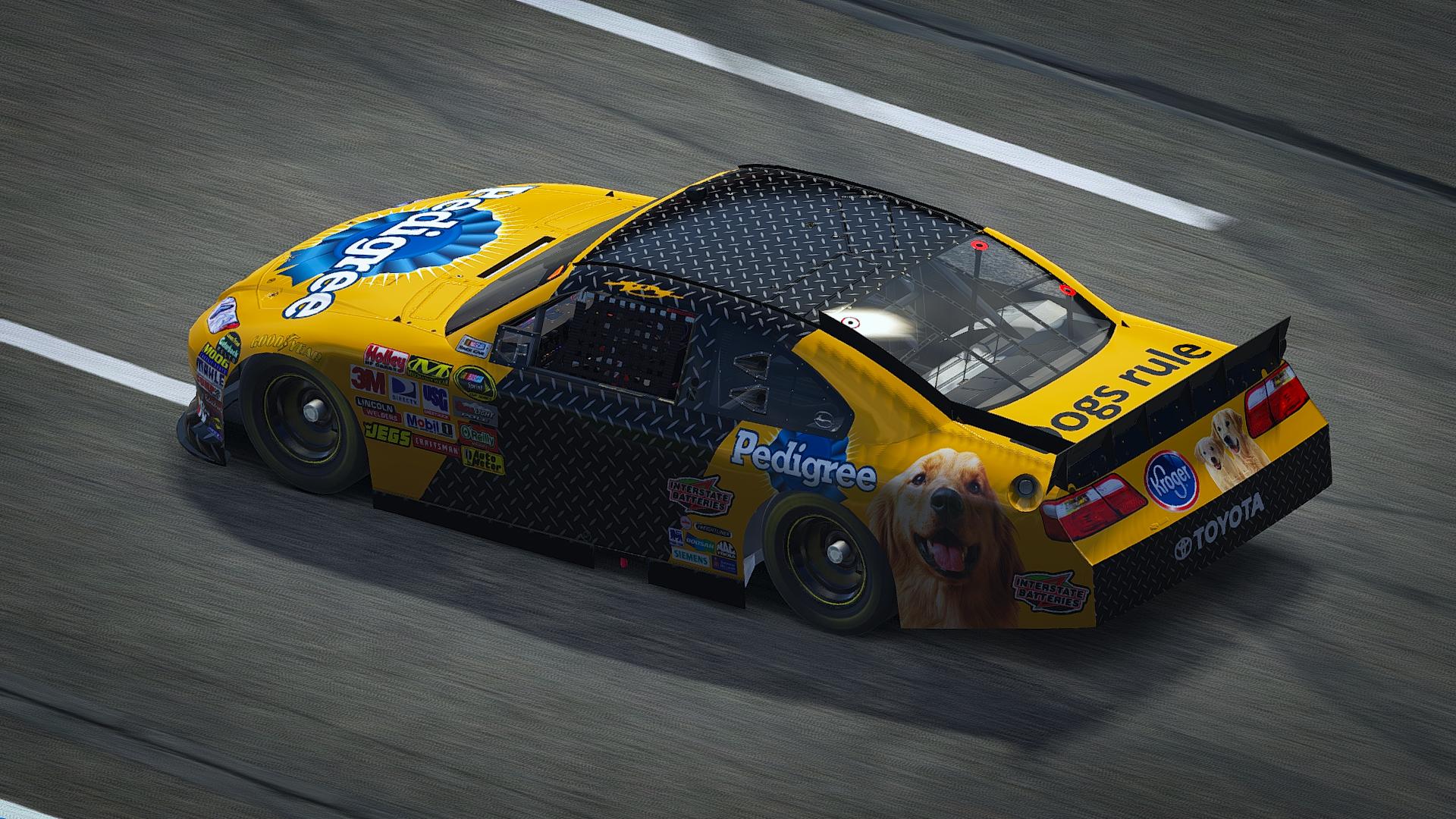 Preview of Kyle Buschs 2011 Pedigree Toyota Camry Sim Stamp by Noah B.