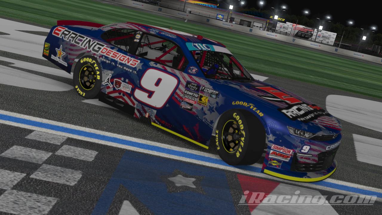 Mathew Montgomery #9 E Racing Designs Patriotic XFINITY Camaro W/ Spec ...