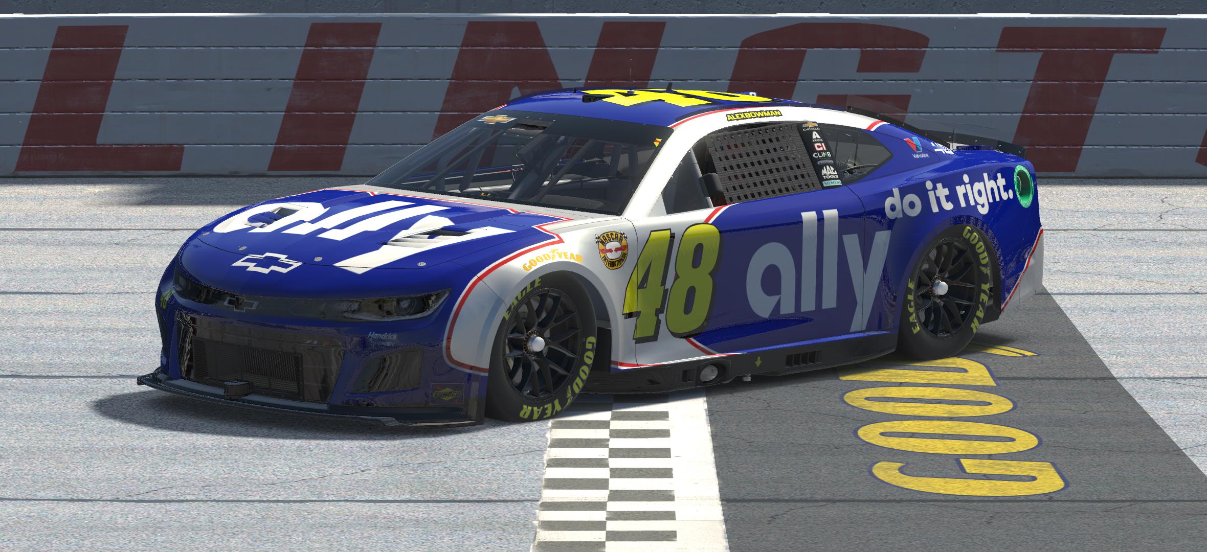 Preview of Alex Bowman Ally 2024 Throwback Chevrolet Camaro ZL1 by Nicholas Doucette