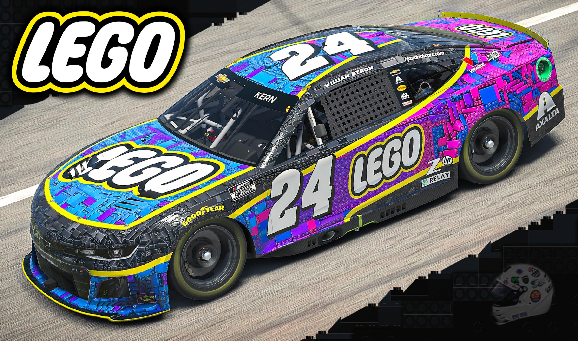 William Byron 2024 LEGO Cosmic Concept Sim Stamped by Alex Whitt