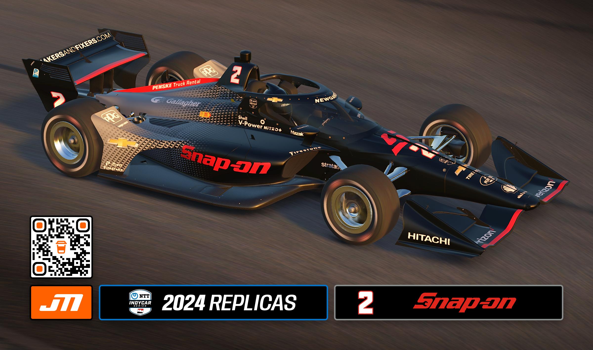 Preview of 2024 Josef Newgarden #2 Snap-On IndyCar with Custom Number by Jeff McKeand