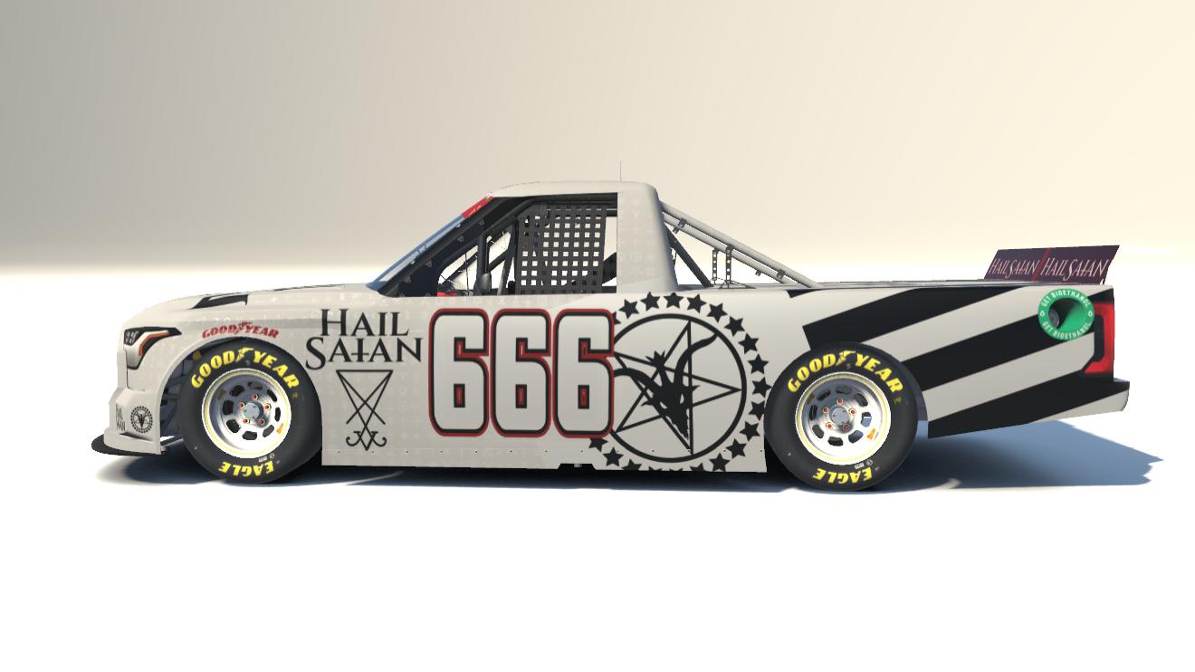 Preview of "HAIL SAtAN" WD NASCAR Truck Toyota Tundra TRD Pro by Carson C.