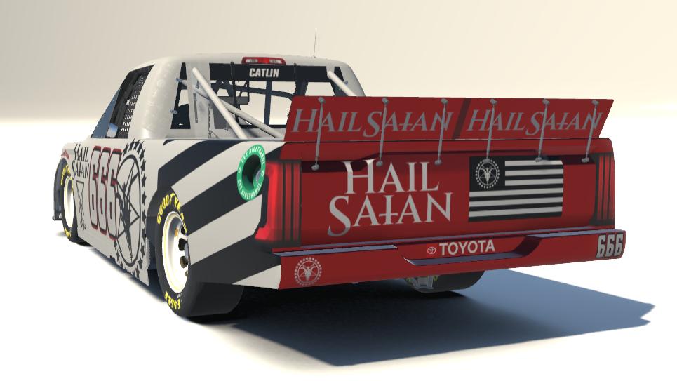 Preview of "HAIL SAtAN" WD NASCAR Truck Toyota Tundra TRD Pro by Carson C.