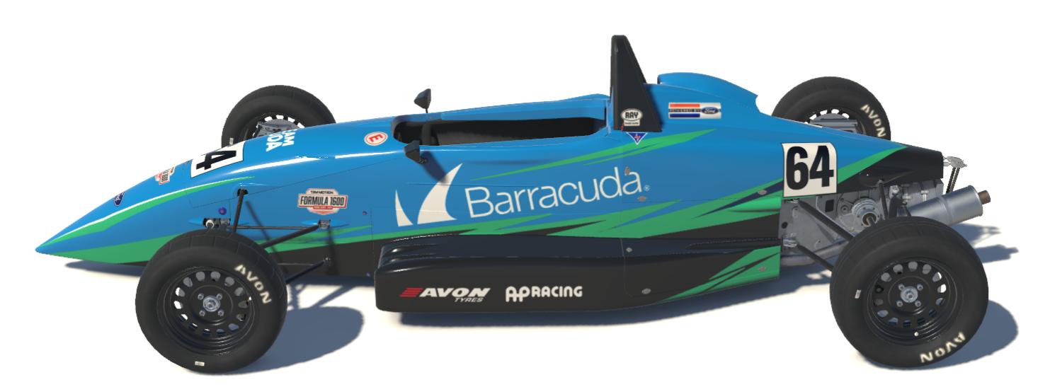 Preview of Barracuda Networks Livery for Ray FF1600 by Peter C Csonka