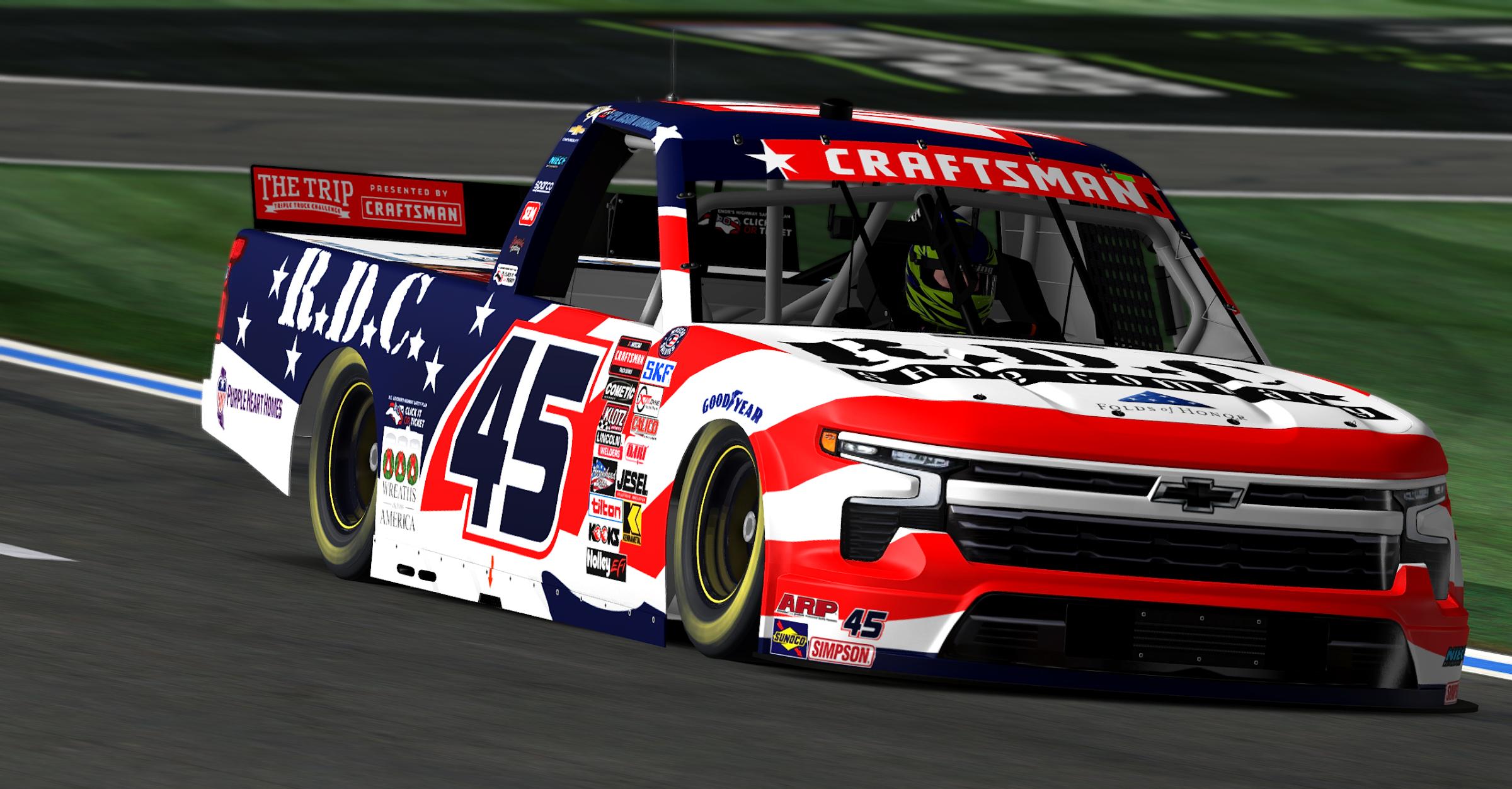 Preview of Kaden Honeycutt - #45 R.D.C. Shoe Co. USA Chevy Silverado (Charlotte 24) by JD Laird