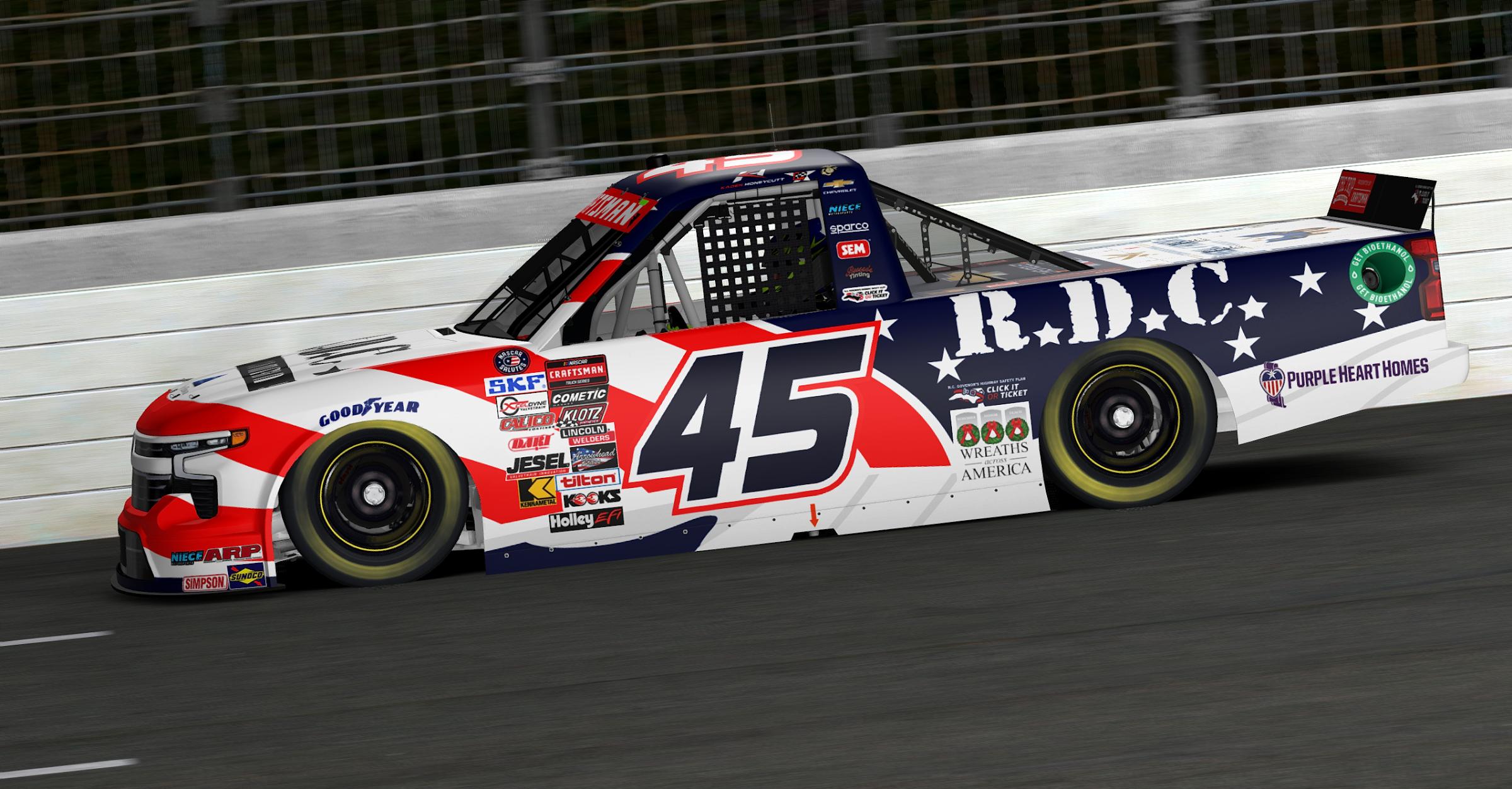 Preview of Kaden Honeycutt - #45 R.D.C. Shoe Co. USA Chevy Silverado (Charlotte 24) by JD Laird