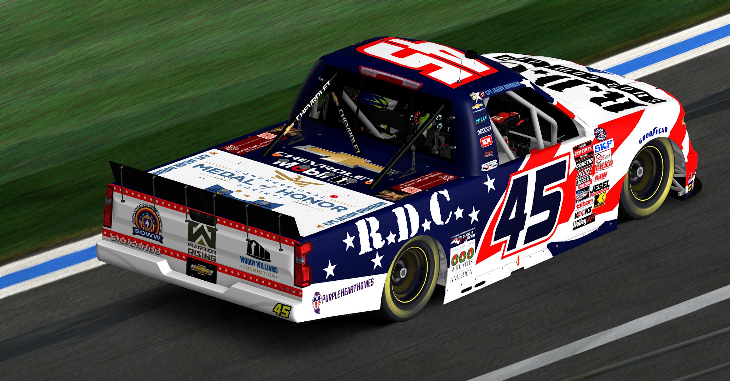 Preview of Kaden Honeycutt - #45 R.D.C. Shoe Co. USA Chevy Silverado (Charlotte 24) by JD Laird