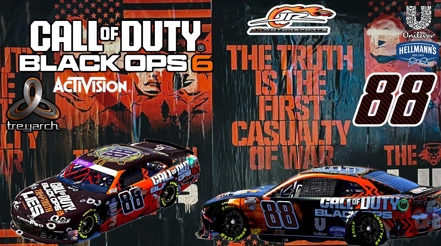 Fictional Dale Jr Custom Number Black Ops 6 Xfinity Camaro by Jeff