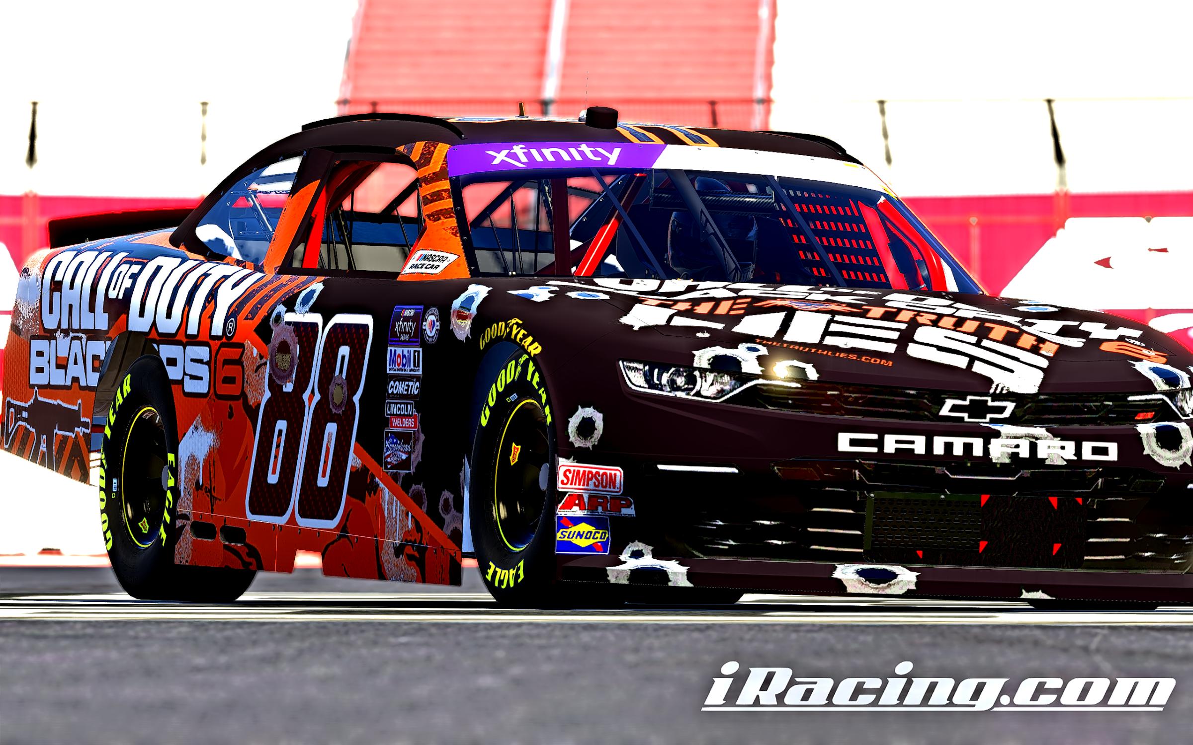 Fictional Dale Jr Custom Number Black Ops 6 Xfinity Camaro by Jeff