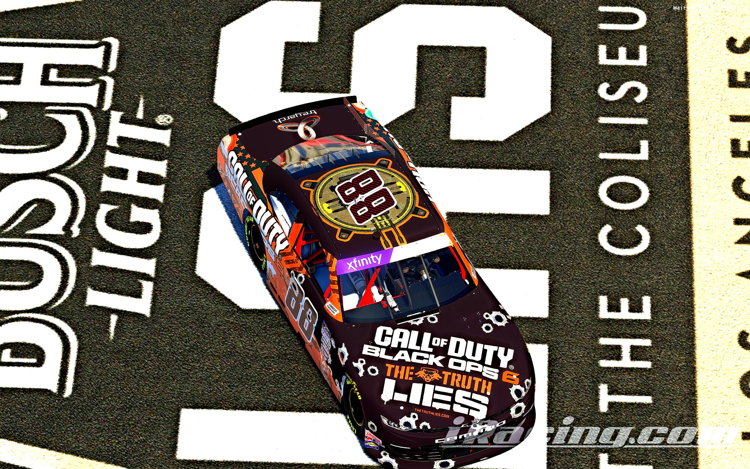 Fictional Dale Jr Custom Number Black Ops 6 Xfinity Camaro by Jeff