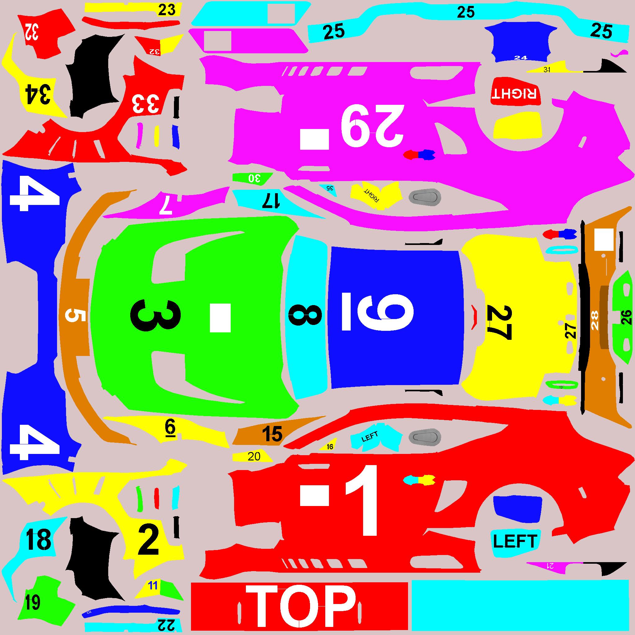 Preview of Mustang GT3 Colored Parts by Clyde Coman