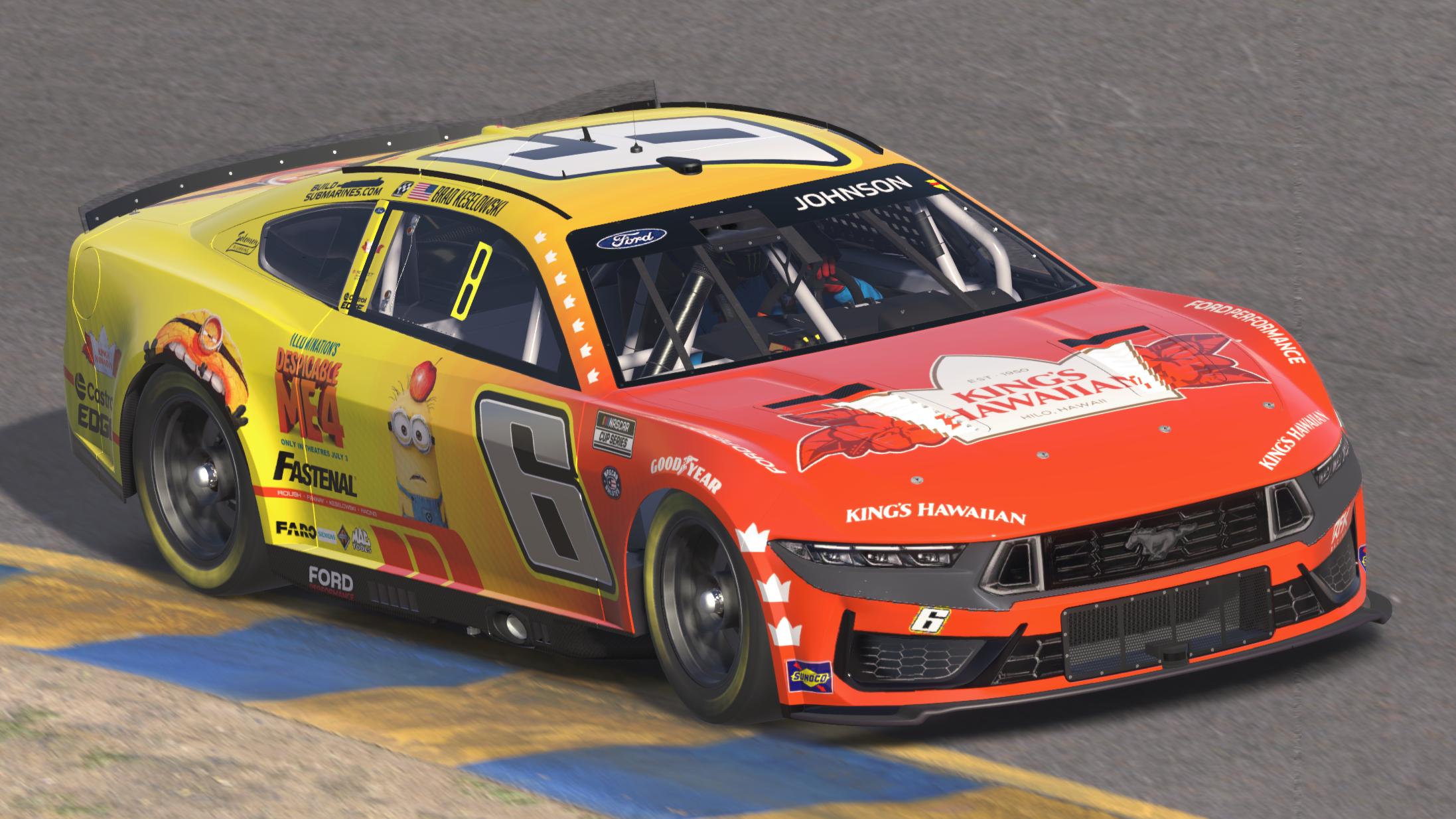thumbnail interactive-video image 1 of SalvinosJR 1:24 Scale Model Kit – Brad Keselowski's 2023 Kings Hawaiian Ford Mustang Stock Car (Unassembled) 1 of 4