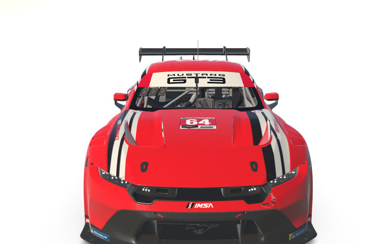 Preview of Ford Mustang GT3 Red chequred stallion Livery by Guy Robertson