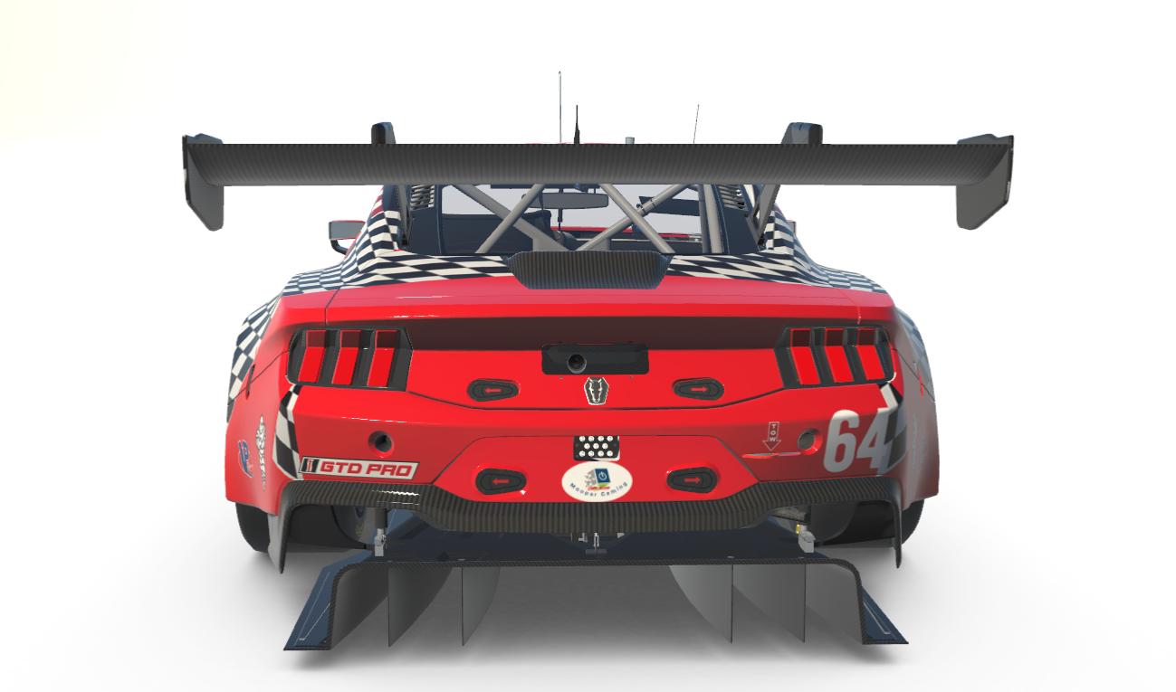 Preview of Ford Mustang GT3 Red chequred stallion Livery by Guy Robertson