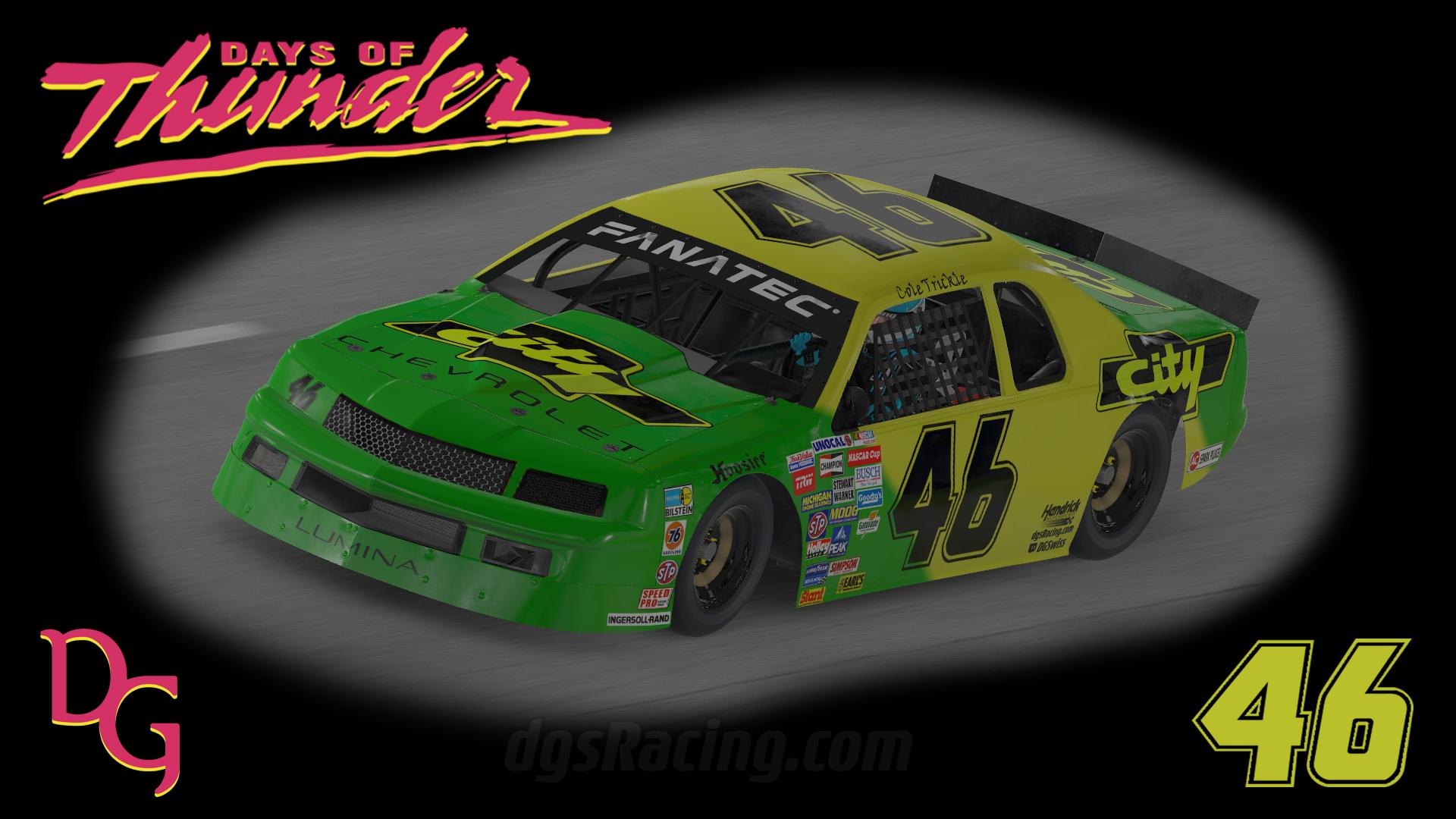 Preview of Days of Thunder Cole Trickle City Chevrolet Lumina #46 by DG Swiss