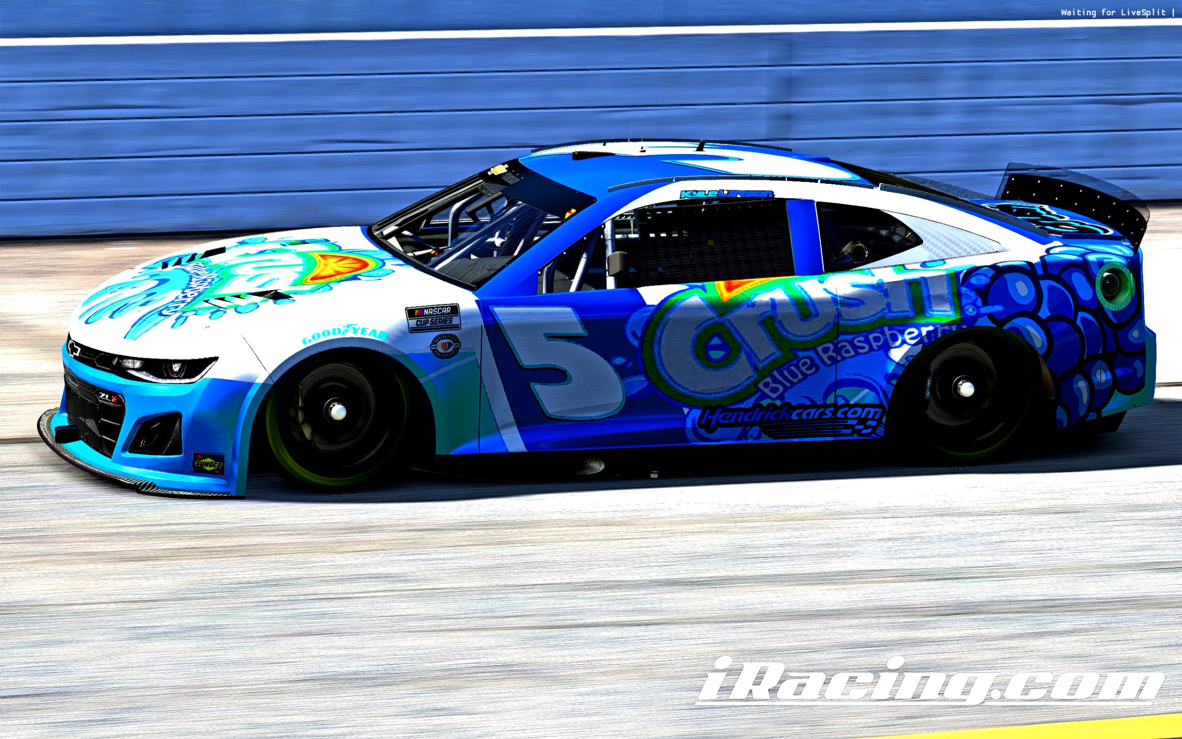 Preview of Fictional Kyle Larson Custom Number Crush Blue/Ras by Jeff Slaughter