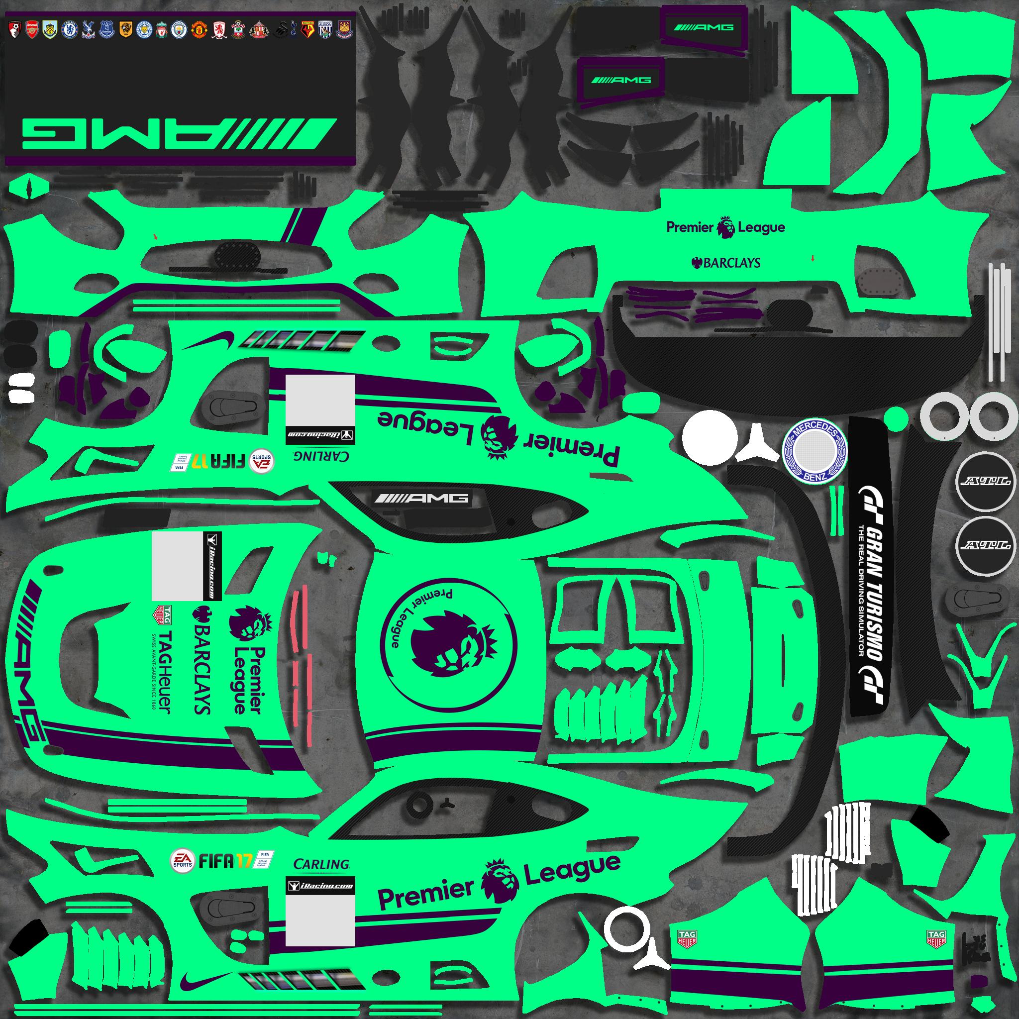 Preview of Mercedes Benz AMG GT3 Premier League - Spring Green by David Hoffmann