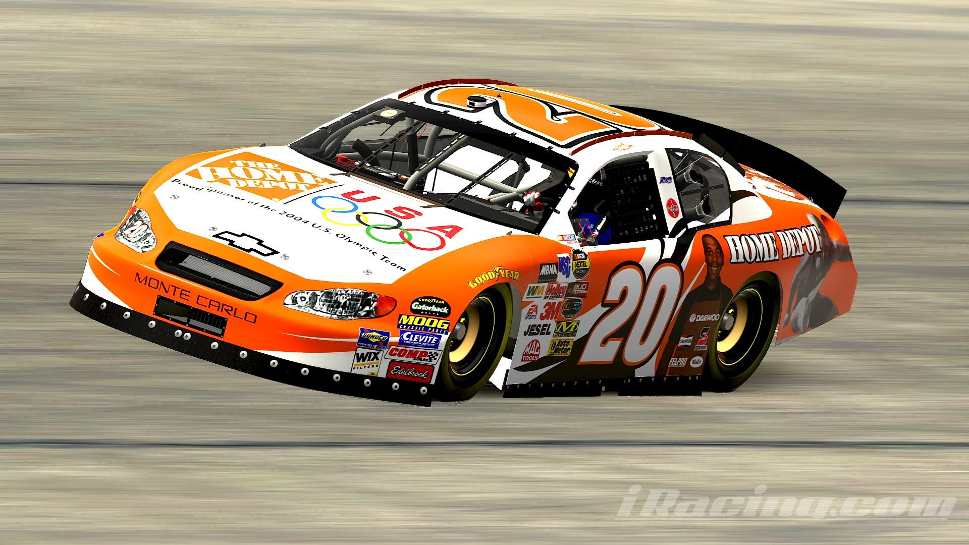 Preview of #20 Tony Stewart 2004 Home Depot US Olympics Chevrolet Monte Carlo Sim Stamped Number by Christian Budd