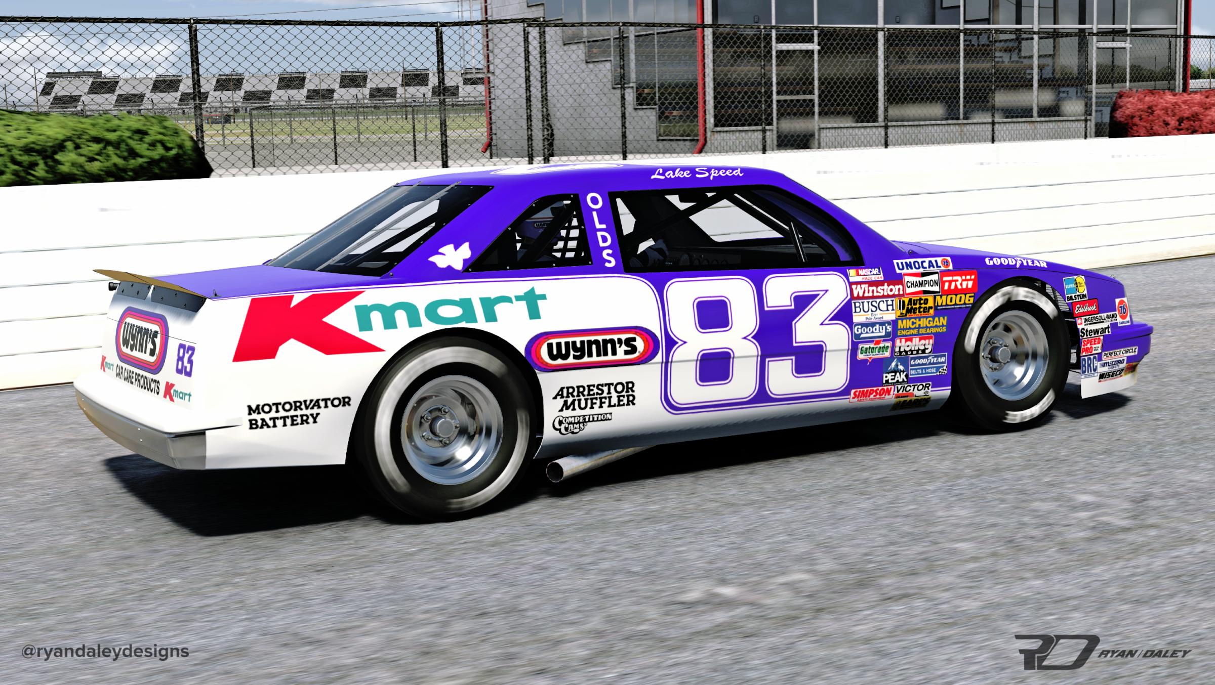 Preview of 1987 #83 Lake Speed Wynns/Kmart - Early Season With Numbers by Ryan Daley