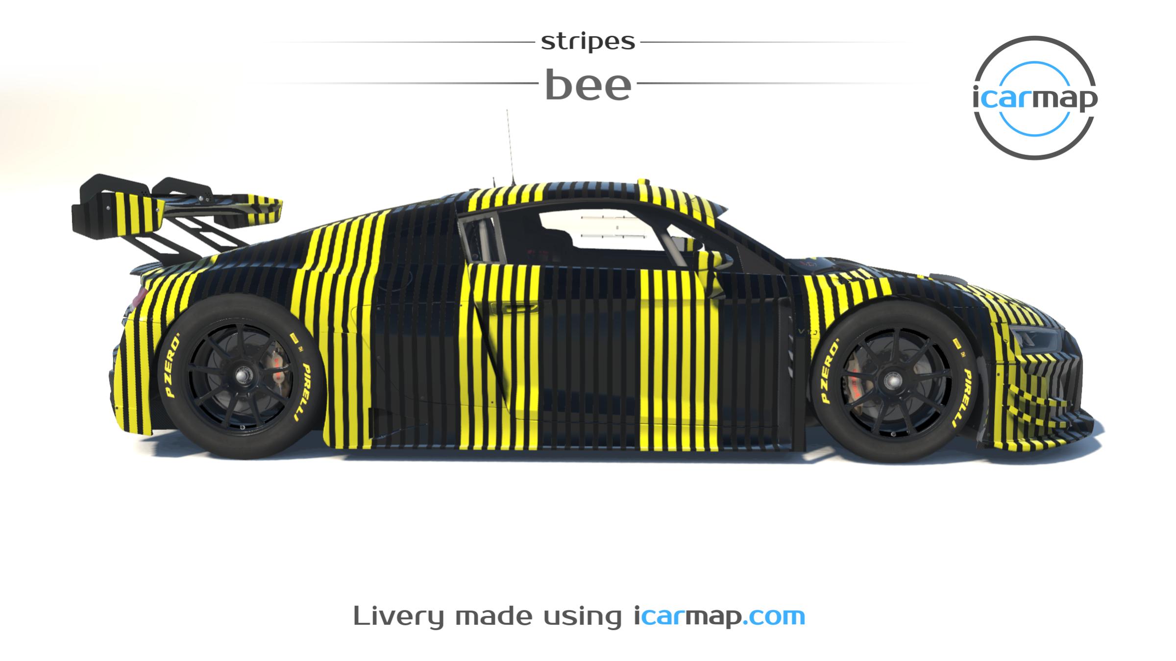 Stripes - Bee (Audi R8 LMS EVO II GT3) by Will M. - Trading Paints