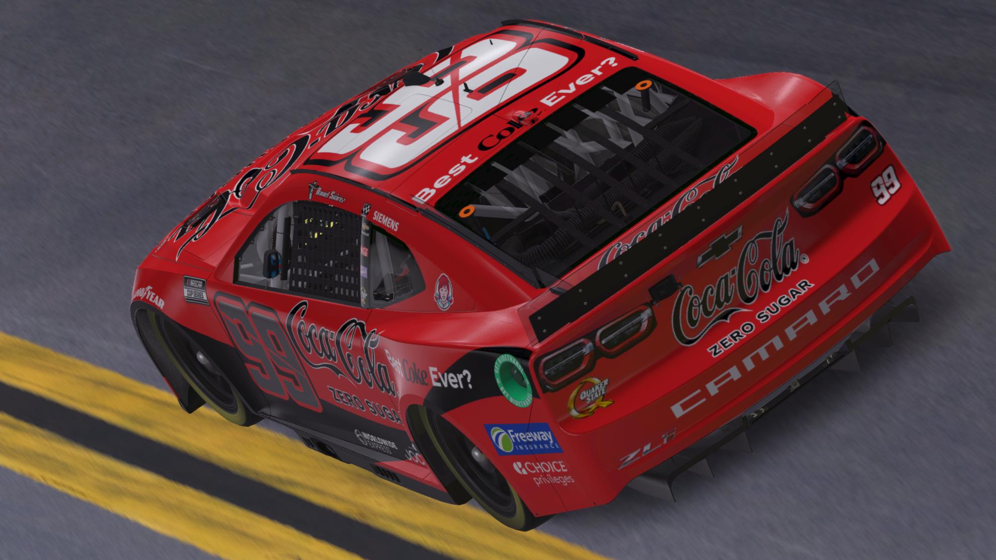 Preview of Daniel Suarez Trackhouse Racing Coca-Cola Zero Sugar by Mick J.