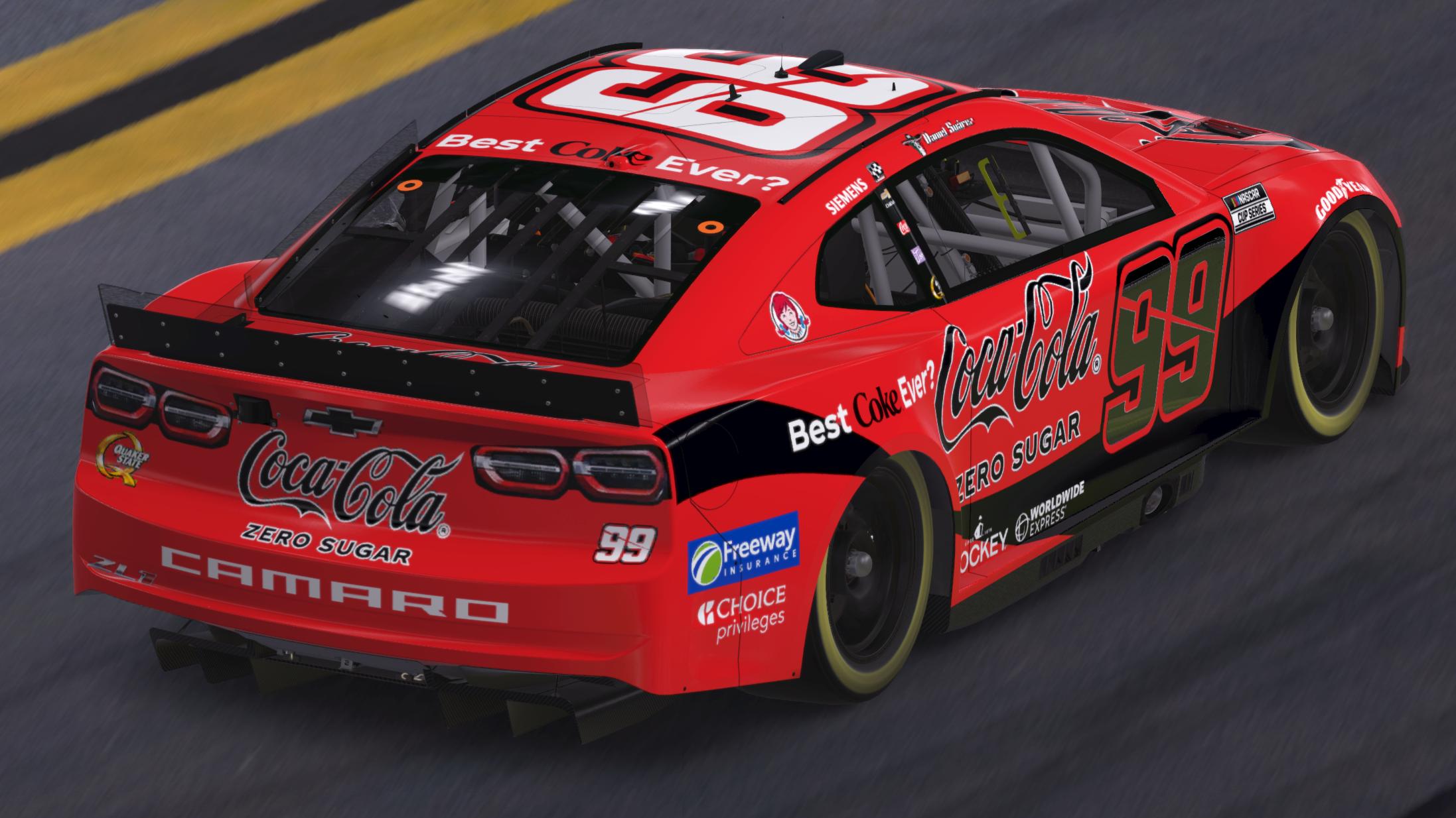Preview of Daniel Suarez Trackhouse Racing Coca-Cola Zero Sugar by Mick J.
