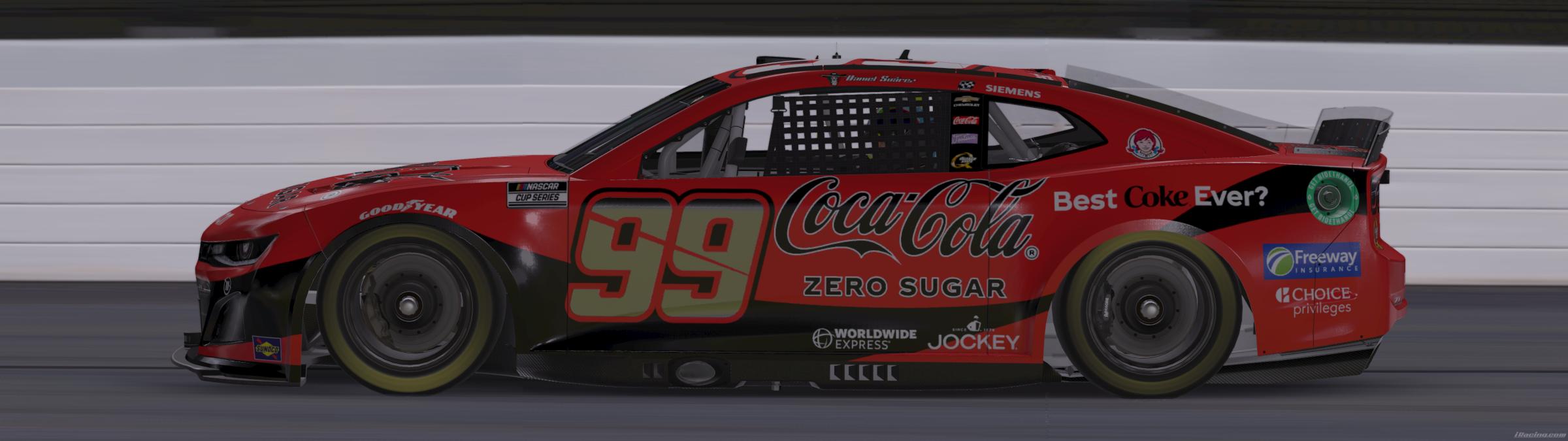 Preview of Daniel Suarez Trackhouse Racing Coca-Cola Zero Sugar by Mick J.