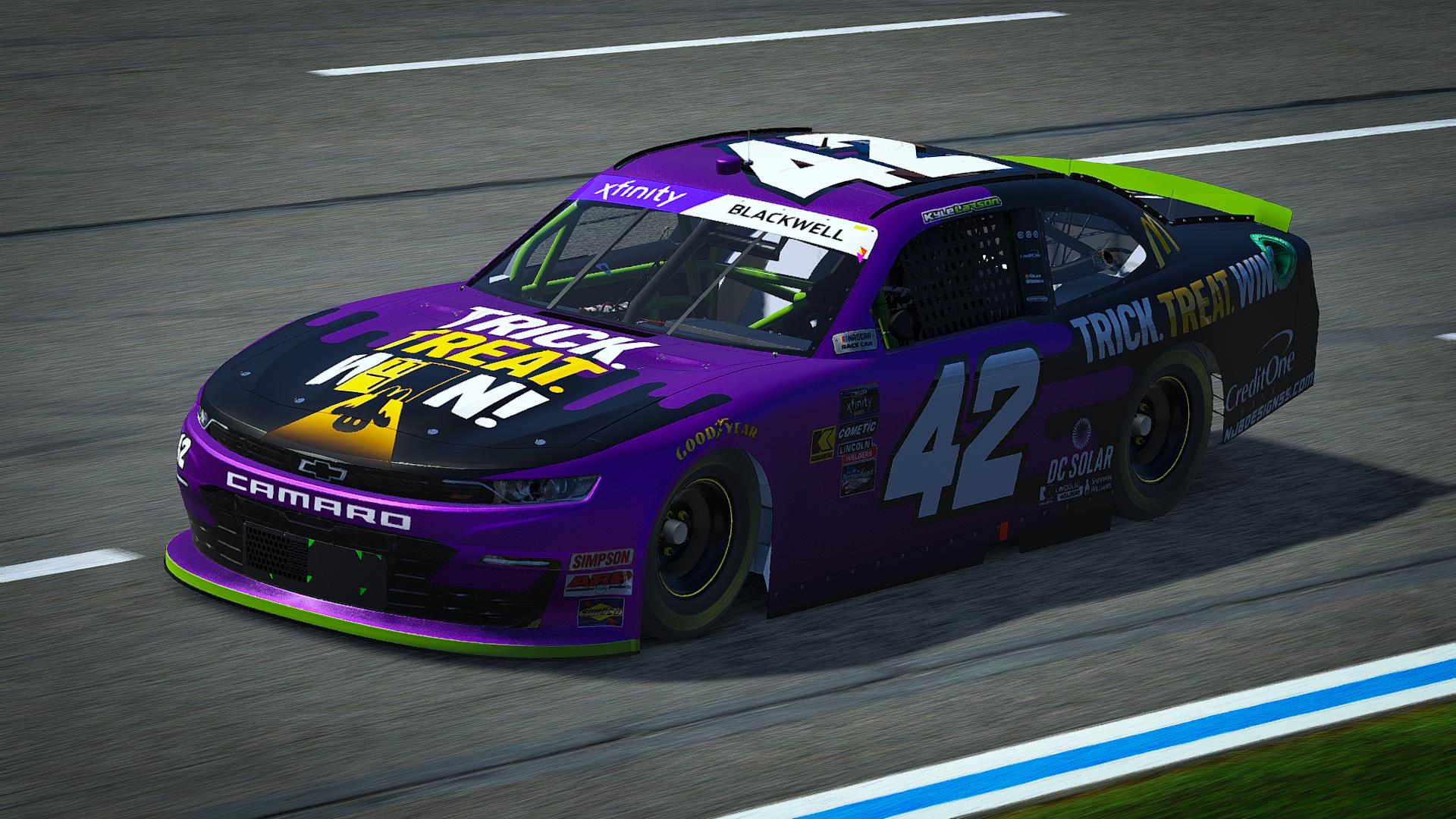 Preview of 2018 Kyle Larson Trick. Treat. Win! Halloween Mcdonalds Camaro Cust Num by Noah B.