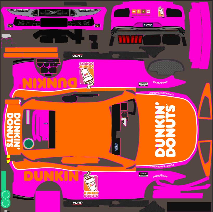 Preview of Dunkin Donuts Next Gen Ford Mustang Paint by John Kierce