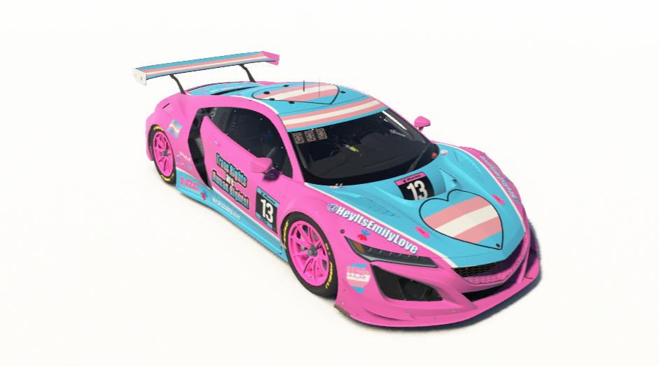 Preview of Trans Pride Acura NSX GT3 Pink by Emily Love
