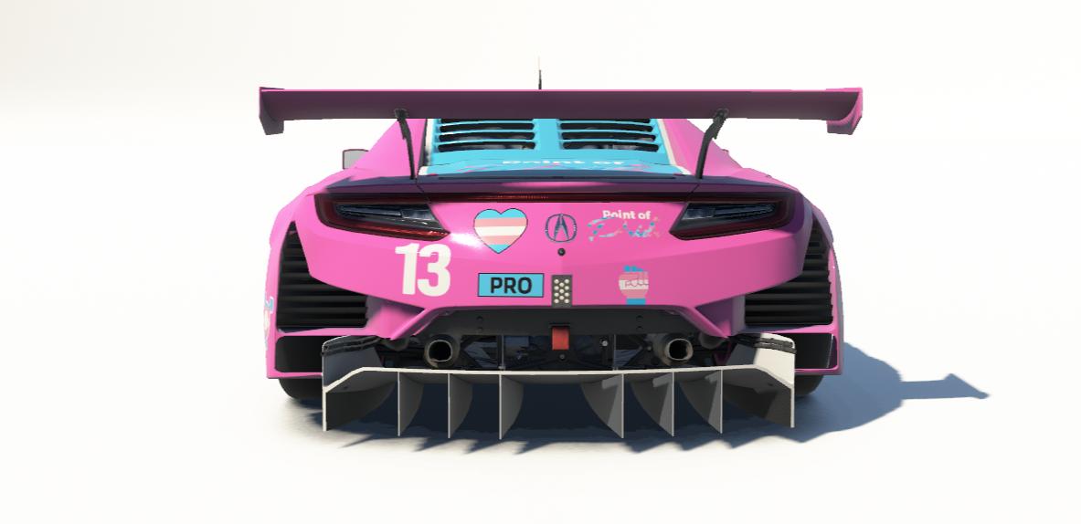 Preview of Trans Pride Acura NSX GT3 Pink by Emily Love