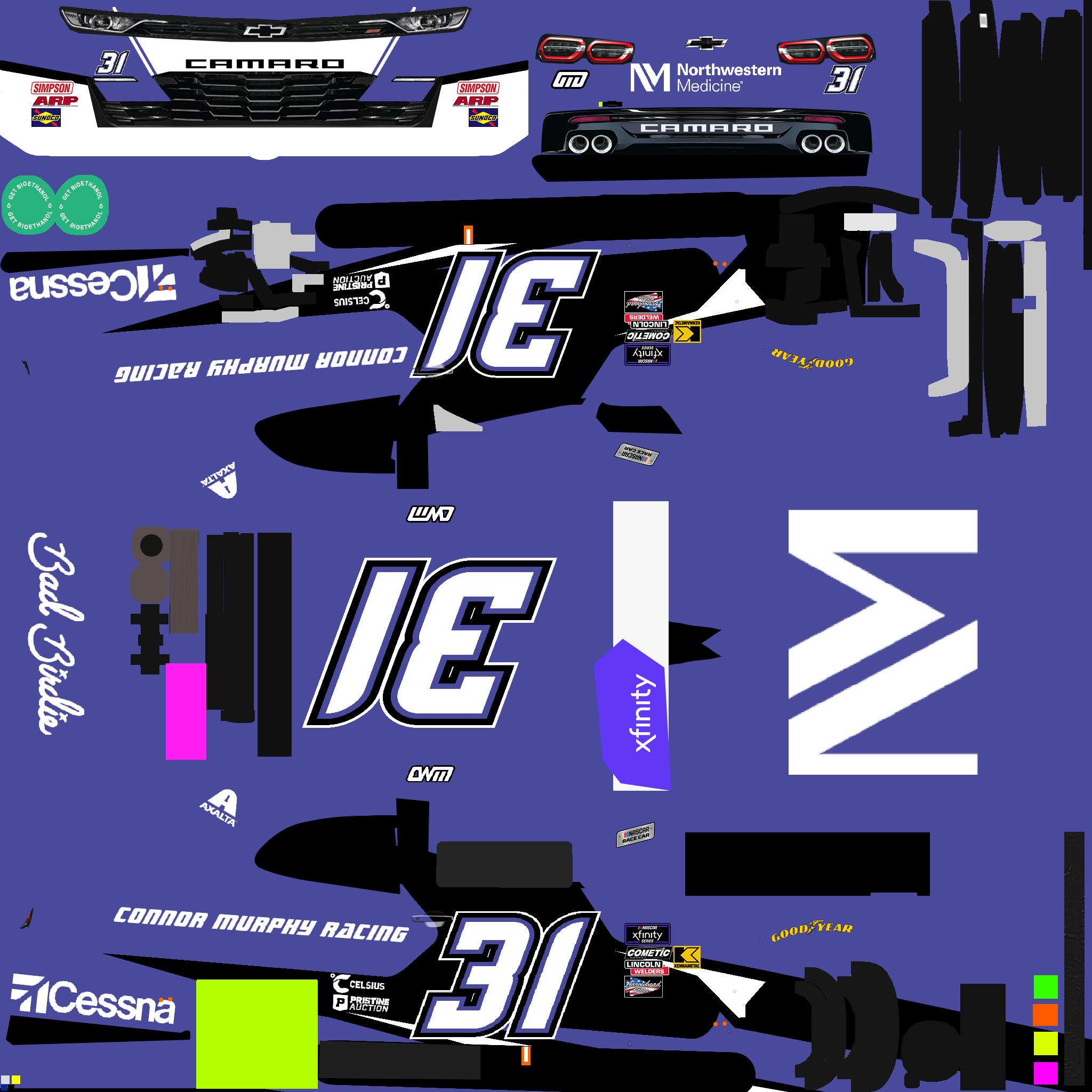 Preview of 2025 CWM Xfinity Car by Connor W Murphy