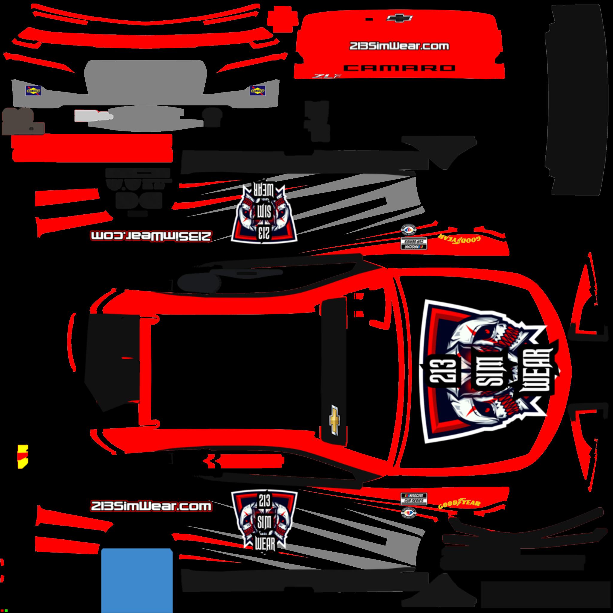 Preview of BRM 213 sim wear 2025 ncs chevy nextgen by John Brassard