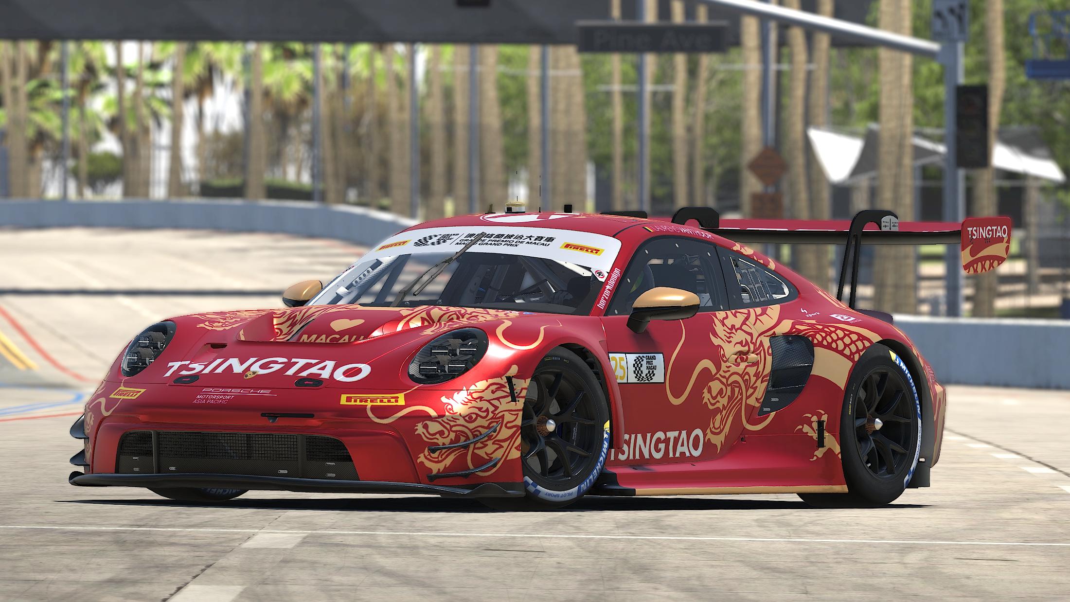Preview of Tsingtao Absolute Racing Porsche 911 (992) GT3R (L. Vanthoor, Macau GP 2024) by Dario Sołowiński
