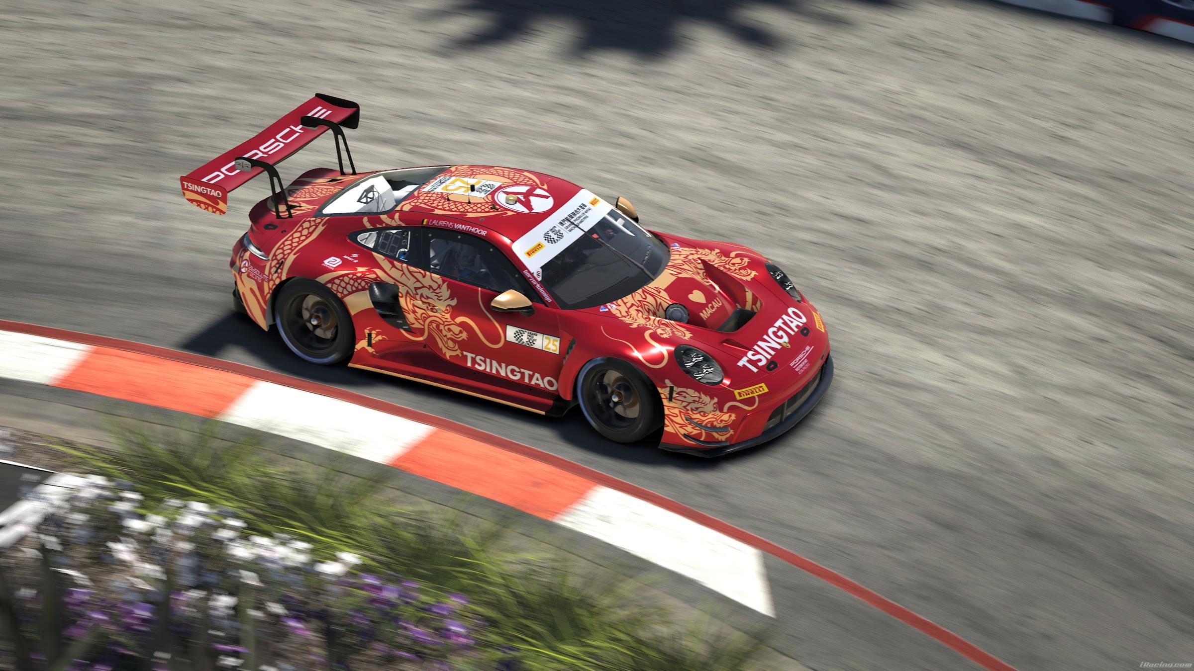Preview of Tsingtao Absolute Racing Porsche 911 (992) GT3R (L. Vanthoor, Macau GP 2024) by Dario Sołowiński