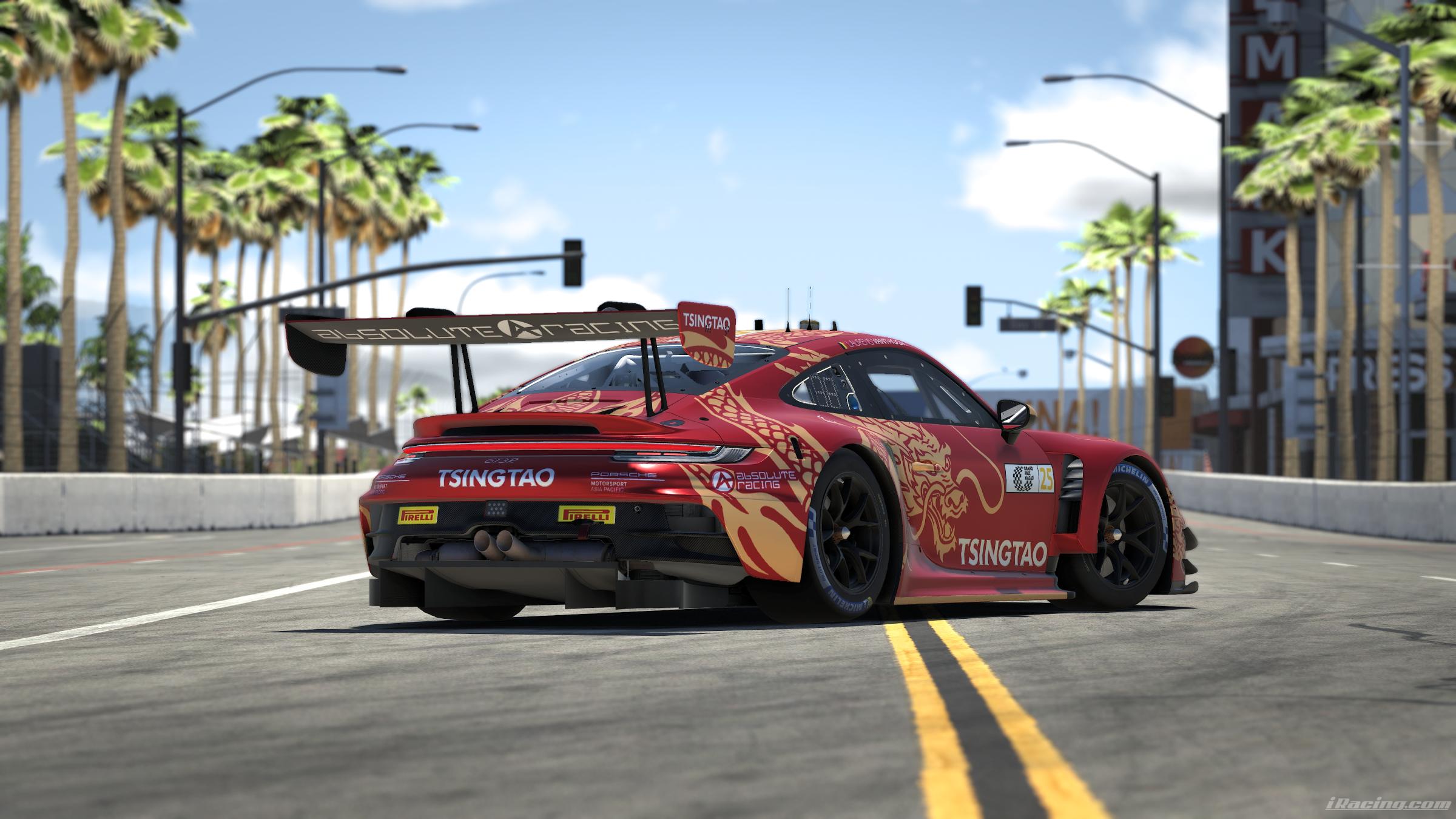 Preview of Tsingtao Absolute Racing Porsche 911 (992) GT3R (L. Vanthoor, Macau GP 2024) by Dario Sołowiński