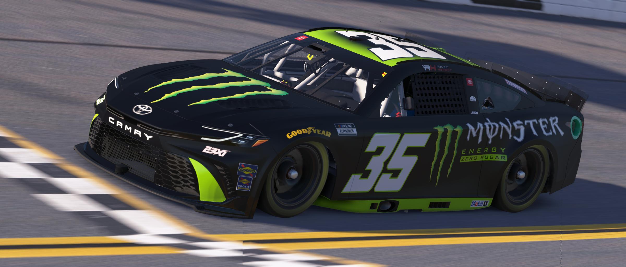 Preview of Riley Herbst 23XI Racing Monster Energy Zero Sugar by Mick J.