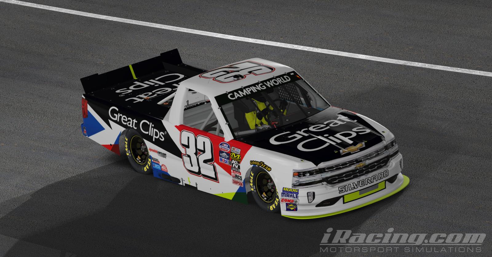 Great Clips Racing Great Clips Chevrolet Silverado by Tanner Tallarico - Trading Paints