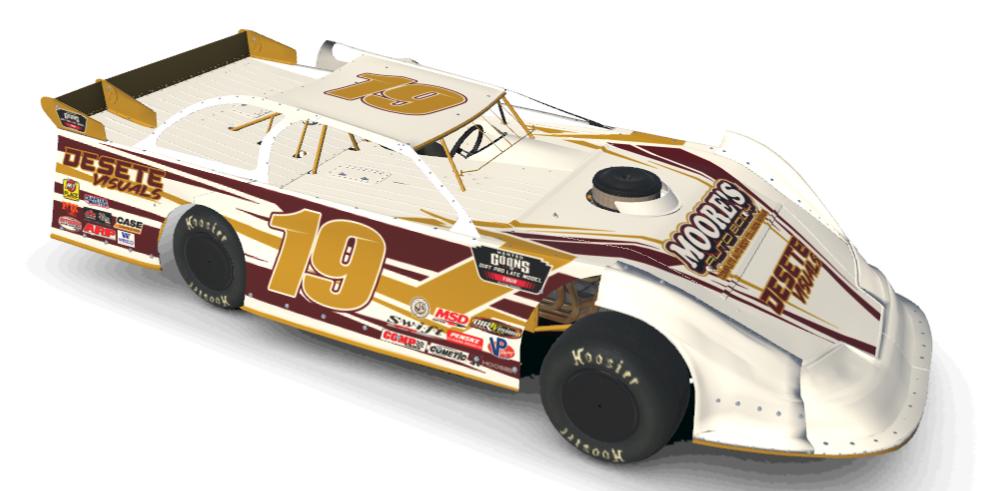 Preview of Dirt Late Model White Maroon gold no num by Tallon Ulibarri