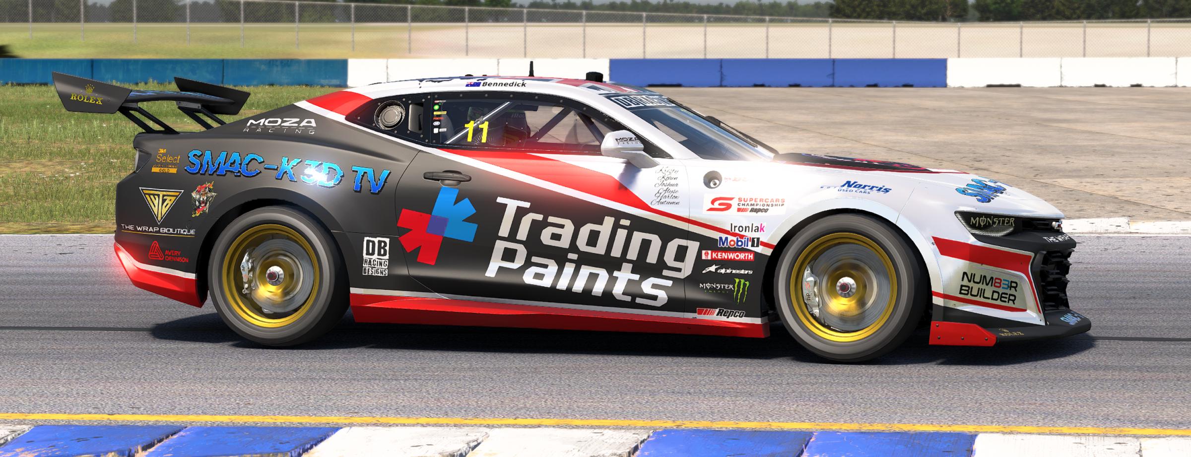 Preview of Drew Bennedicks Trading Paints/SMAC-K3D TV/ The Wrap Boutique GEN3 Camaro Supercar. by Drew Bennedick