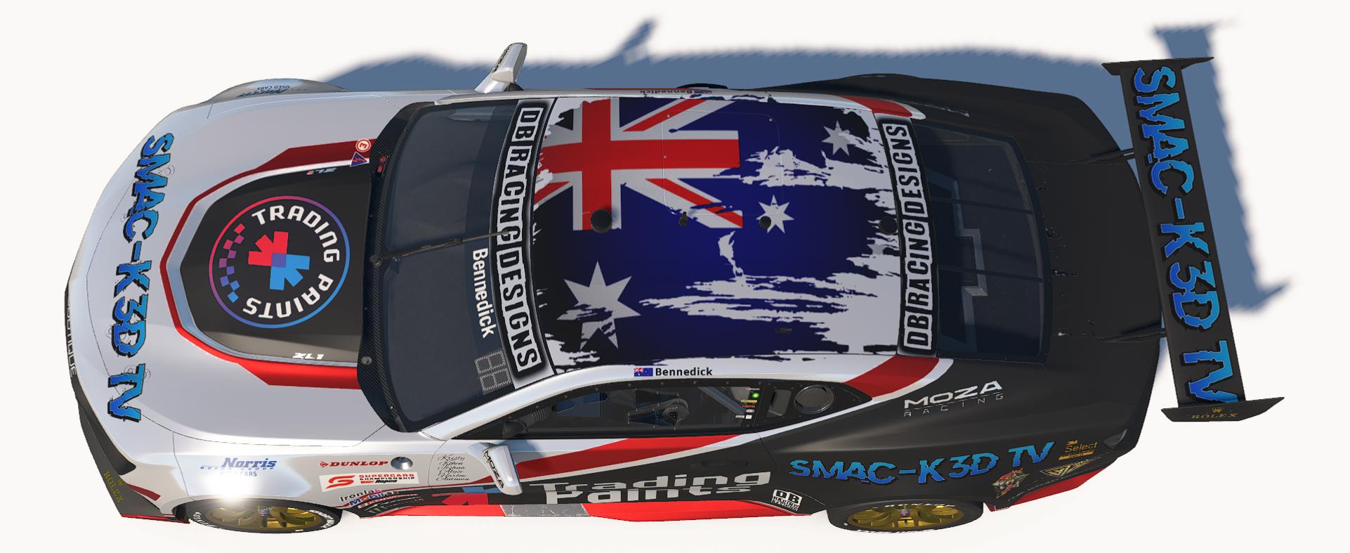 Preview of Drew Bennedicks Trading Paints/SMAC-K3D TV/ The Wrap Boutique GEN3 Camaro Supercar. by Drew Bennedick