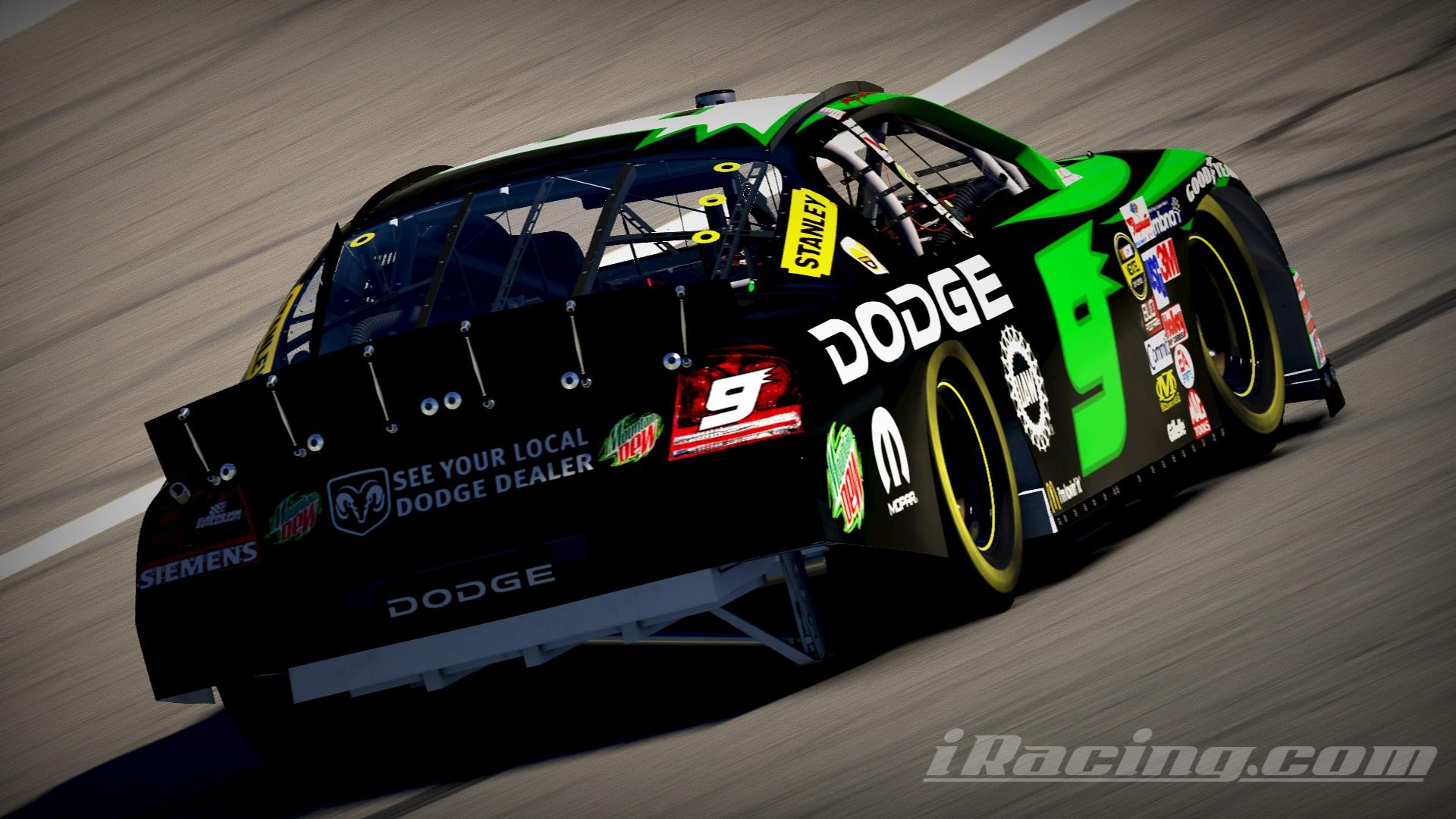 Preview of #9 Kasey Kahne 2005 Mountain Dew Dodge Charger Sim Stamped Number by Christian Budd