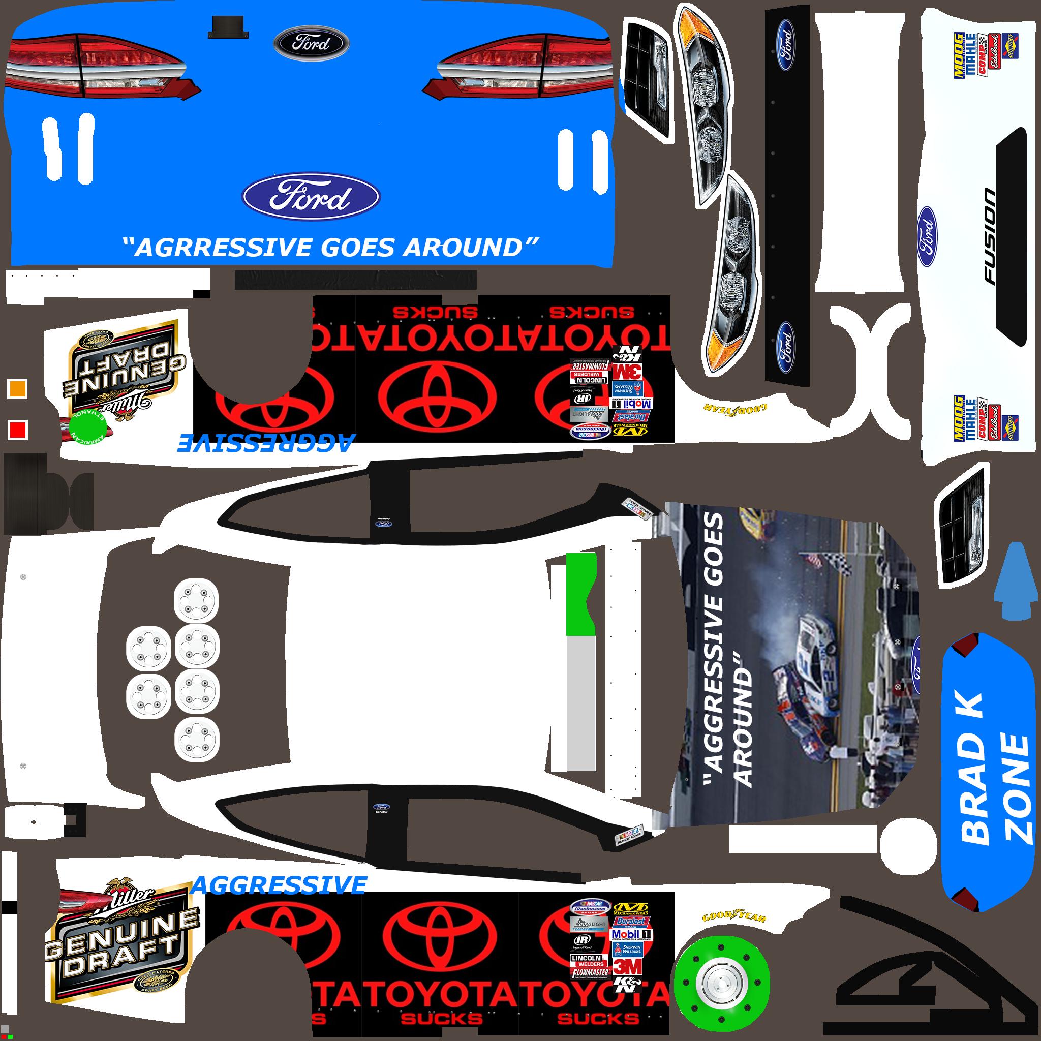 Preview of NASCAR Ford Fusion Denny Hamlin/Brad Keselowski Exact Replica by Jose Solis Jr