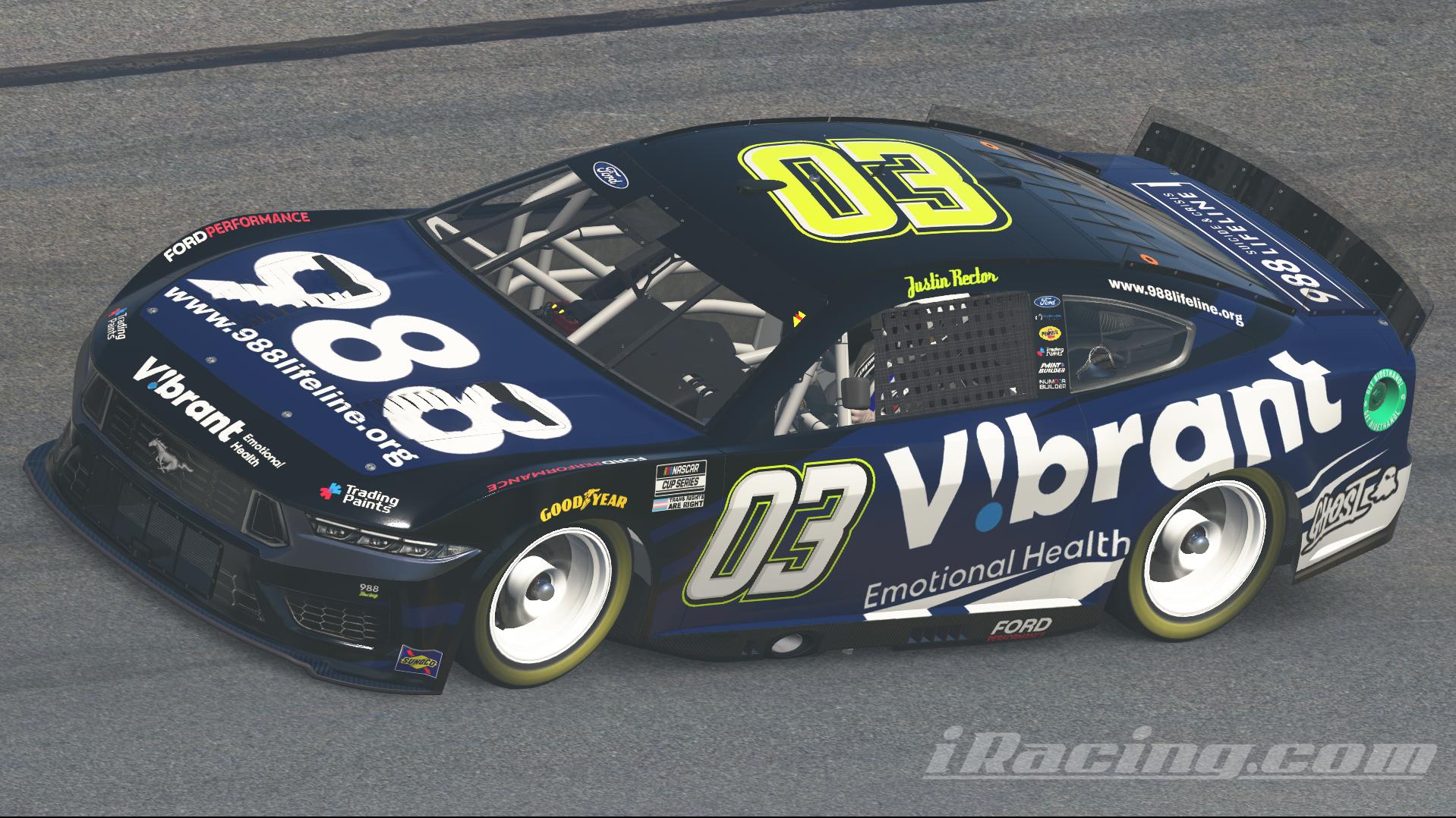 Preview of 988 / Vibrant Emotional Health Ford Mustang NextGen by Justin Rector