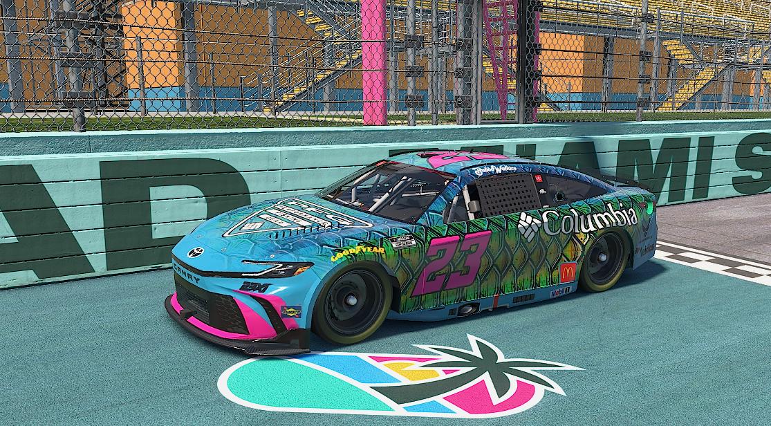 Bubba Wallace 2025 23XI #23 Columbia Miami by Alex Jones10