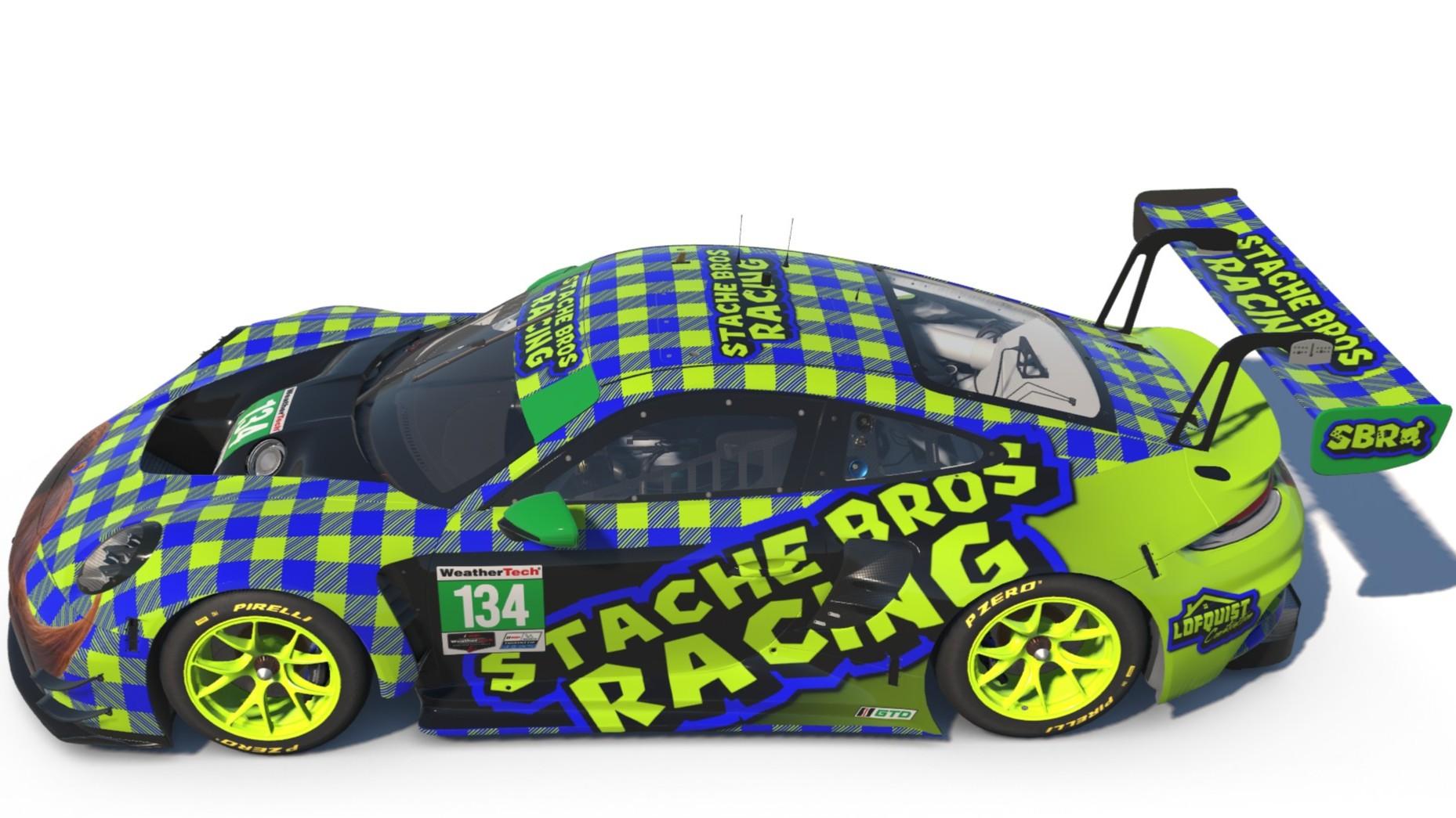 Preview of Plaid Stache Bros Racing Porsche 911 GT3 R by Mike Lofquist2