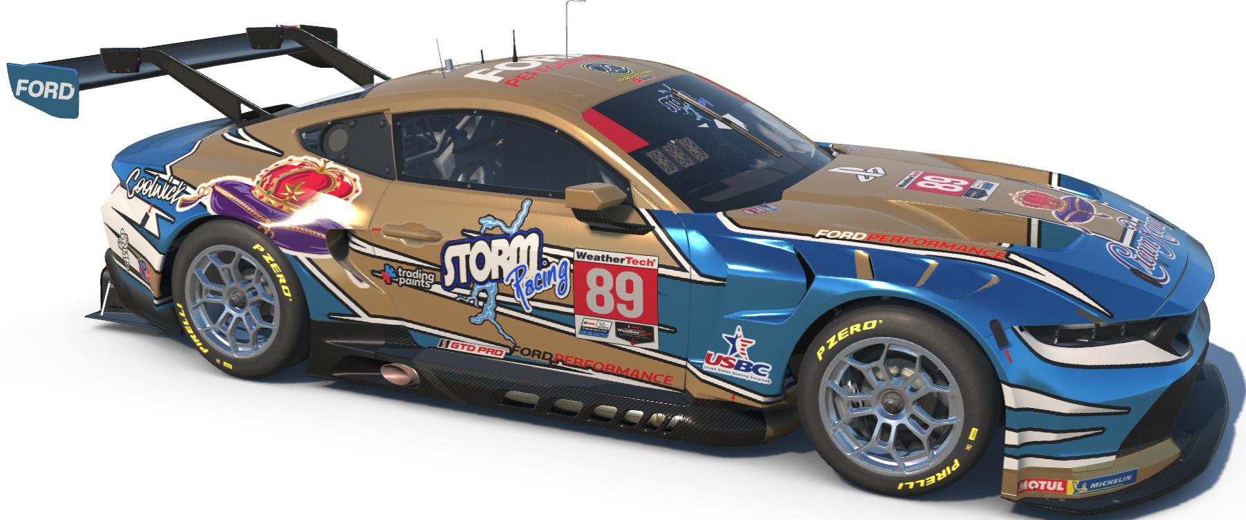 STORM Racing Crown Royal Gold w/ Blue by Wesley Strait - Trading Paints