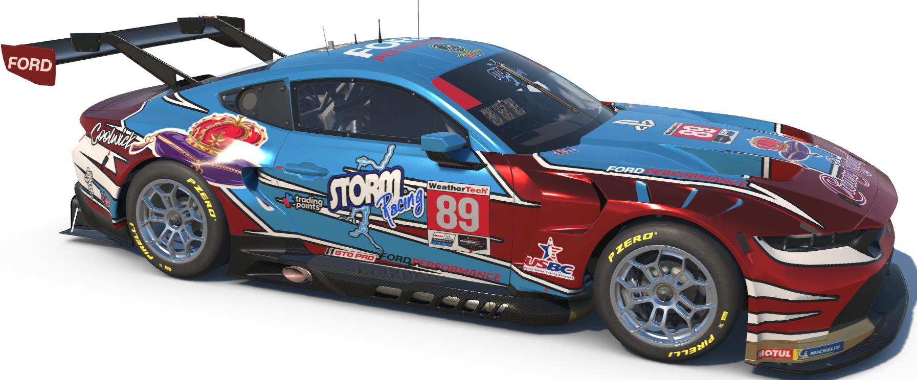STORM Racing Crown Royal Blue w/ Red by Wesley Strait - Trading Paints