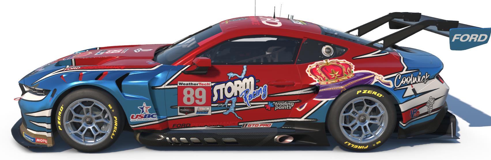STORM Racing Crown Royal Red w/ Blue by Wesley Strait - Trading Paints