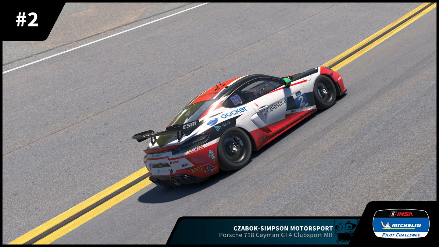 Preview of #2 Czabok Simpson Motorsport Porsche 718 GT4 RS CS 2025 IMSA Michelin Pilot Challenge by Zack W Gould